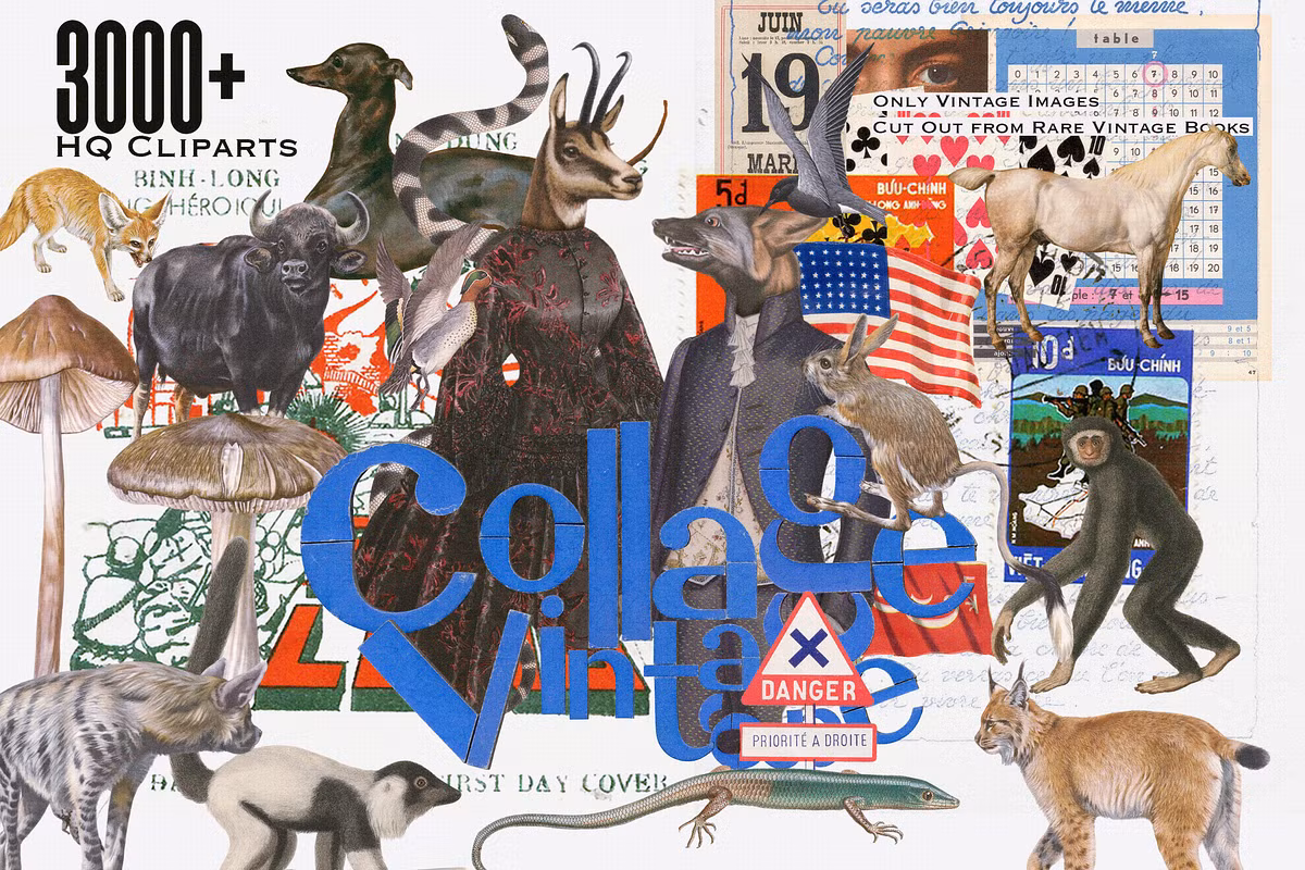 3000+ Vintage Collage Mega Bundle — ephemera preview